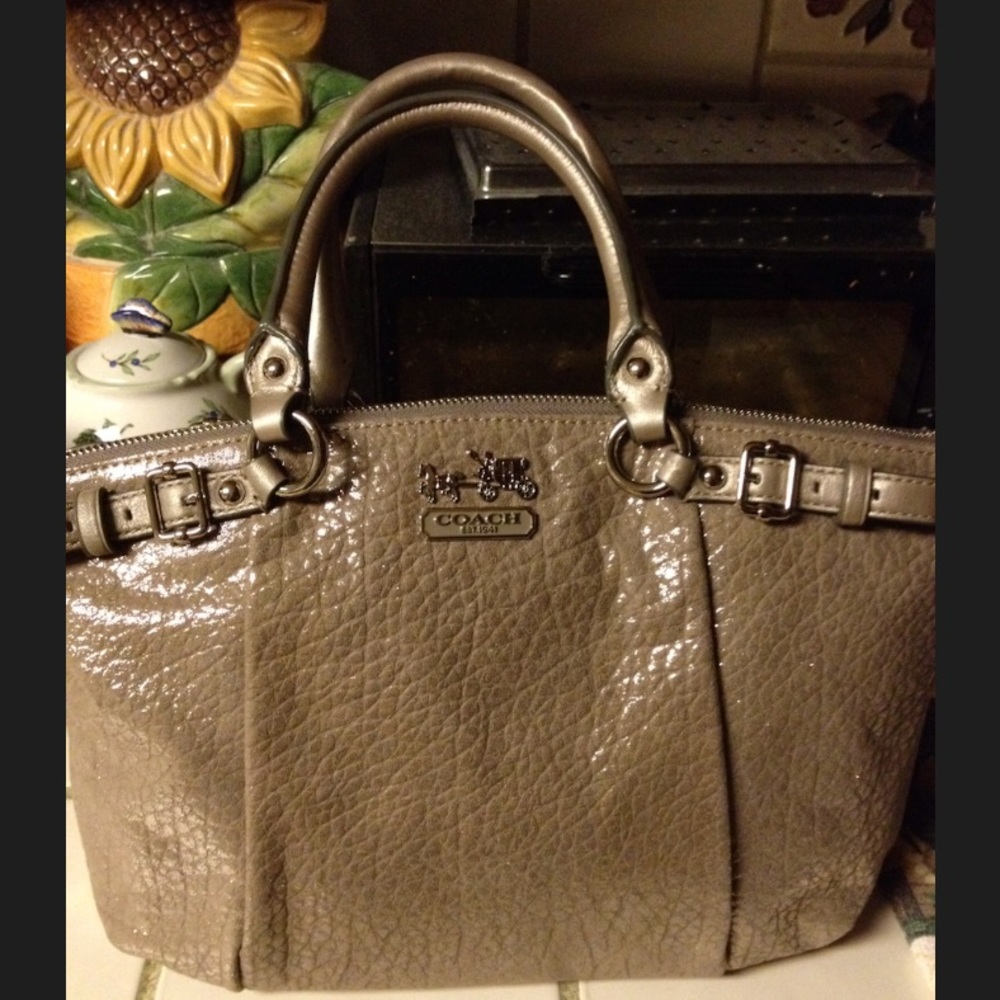 Coach Madison Embossed Metallic Leather Purse